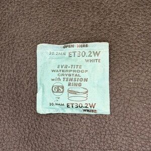 NOS GS Evr-tite Waterproof Watch Crystal with Tension Ring. ET30.2 W 30.2 mm.